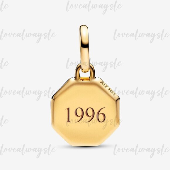 Pandora Blue Engravable Mini Medallion Charm - Picture 6 of 7